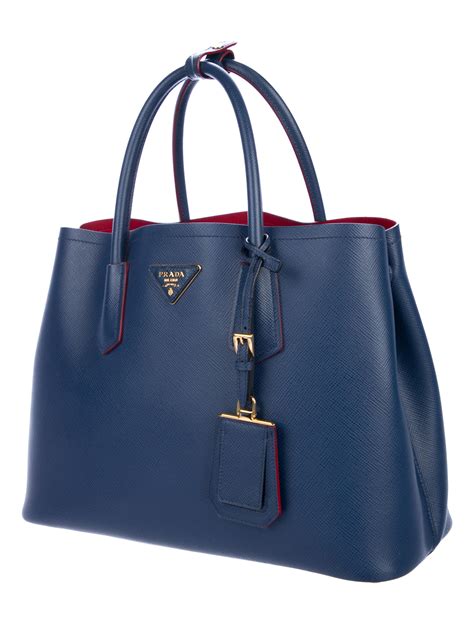 prada double saffiano medium black red|prada double saffiano tote.